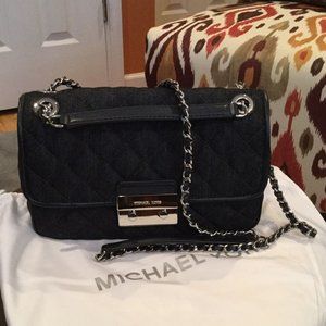 💯 Authentic MICHAEL KORS BLUE DENIM SHOULDER BAG
